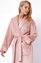 Теплый и уютный халат средней длины из плюша Eva Aruelle, Розовый, S